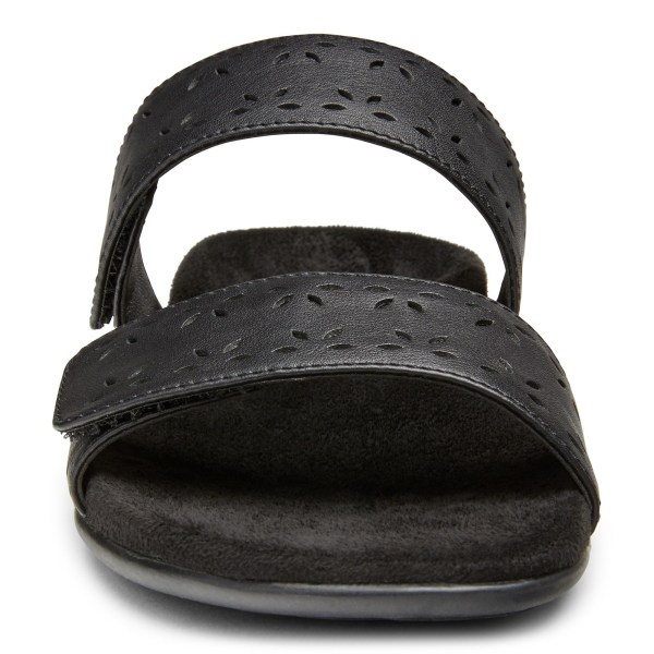 Vionic Sandals Ireland - Randi Slide Sandal Black - Womens Shoes Ireland | NKTXY-0914